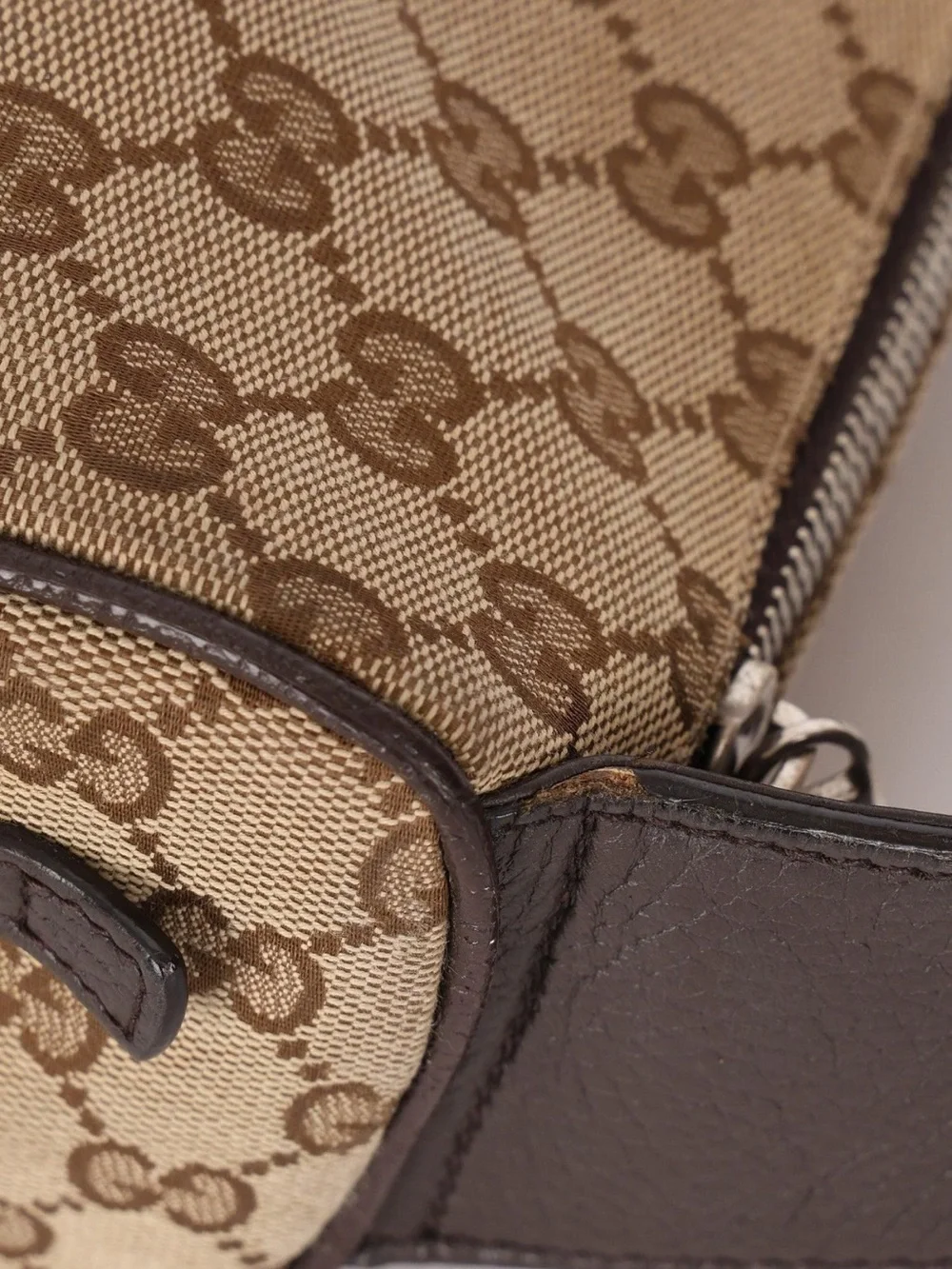 Gucci Brown Monogram Canvas Belt Bag